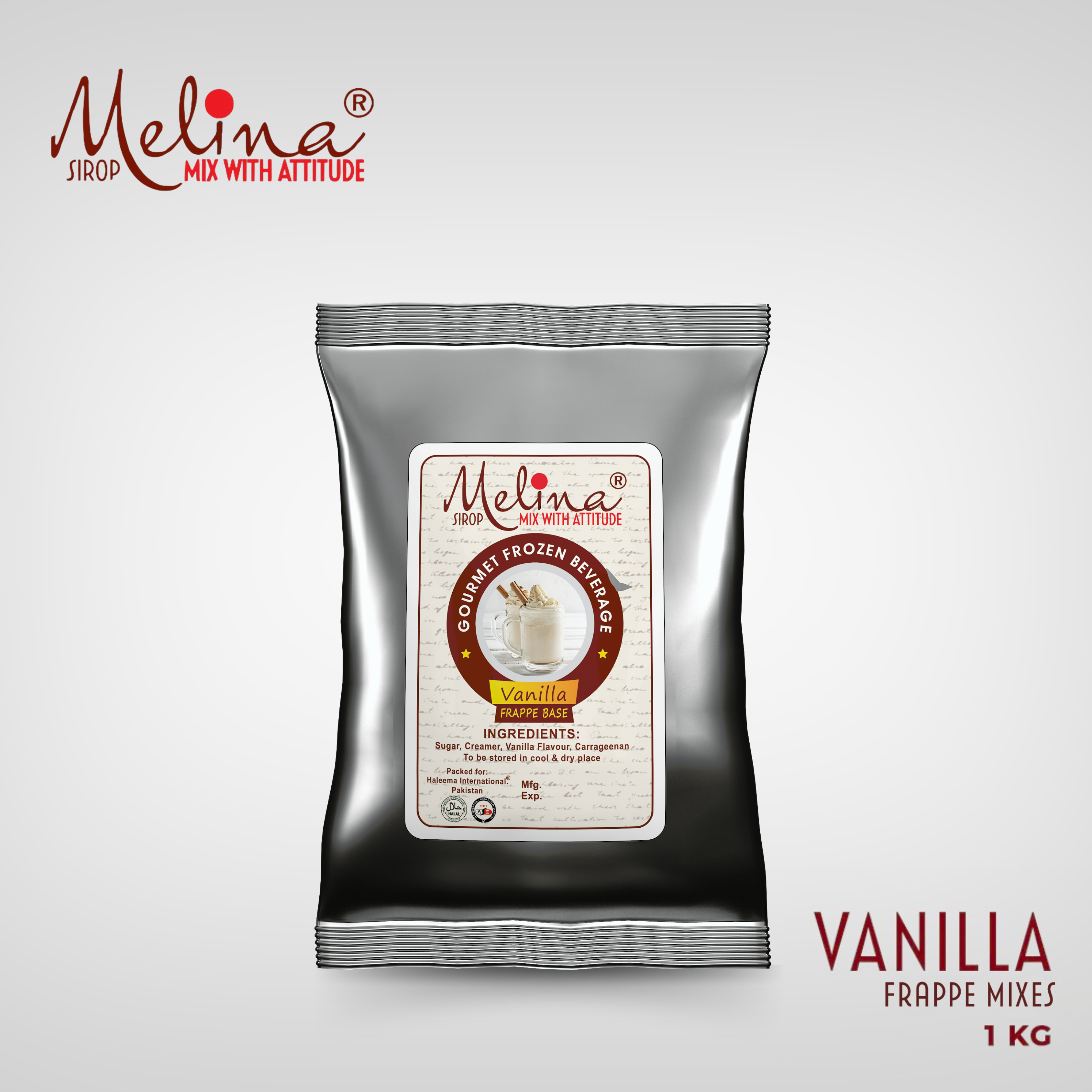 Melina® Vanilla Frappé Powder for Café Style Frappés & Shakes – 1 KG