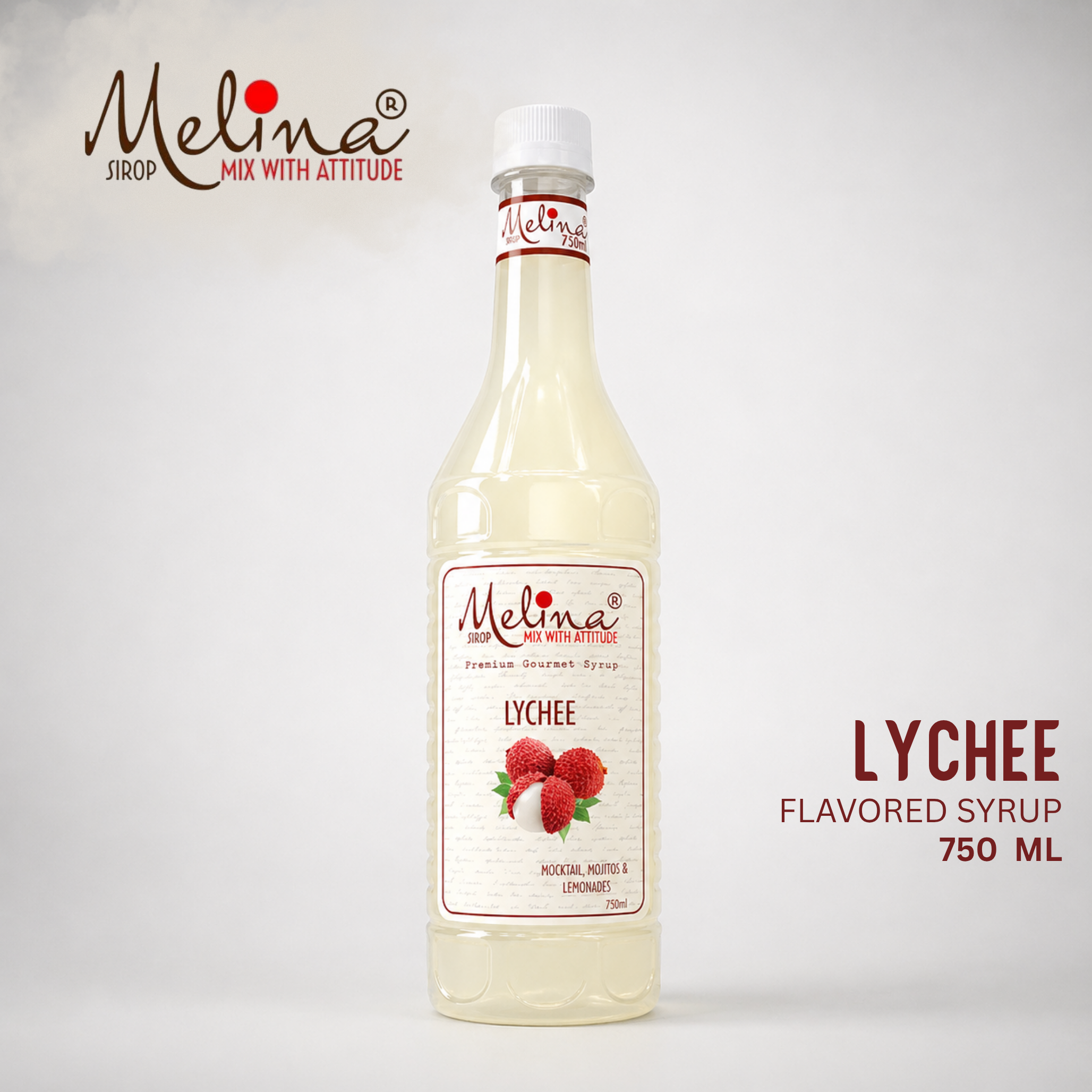 Melina - Lychee Flavored Syrup - 750ml