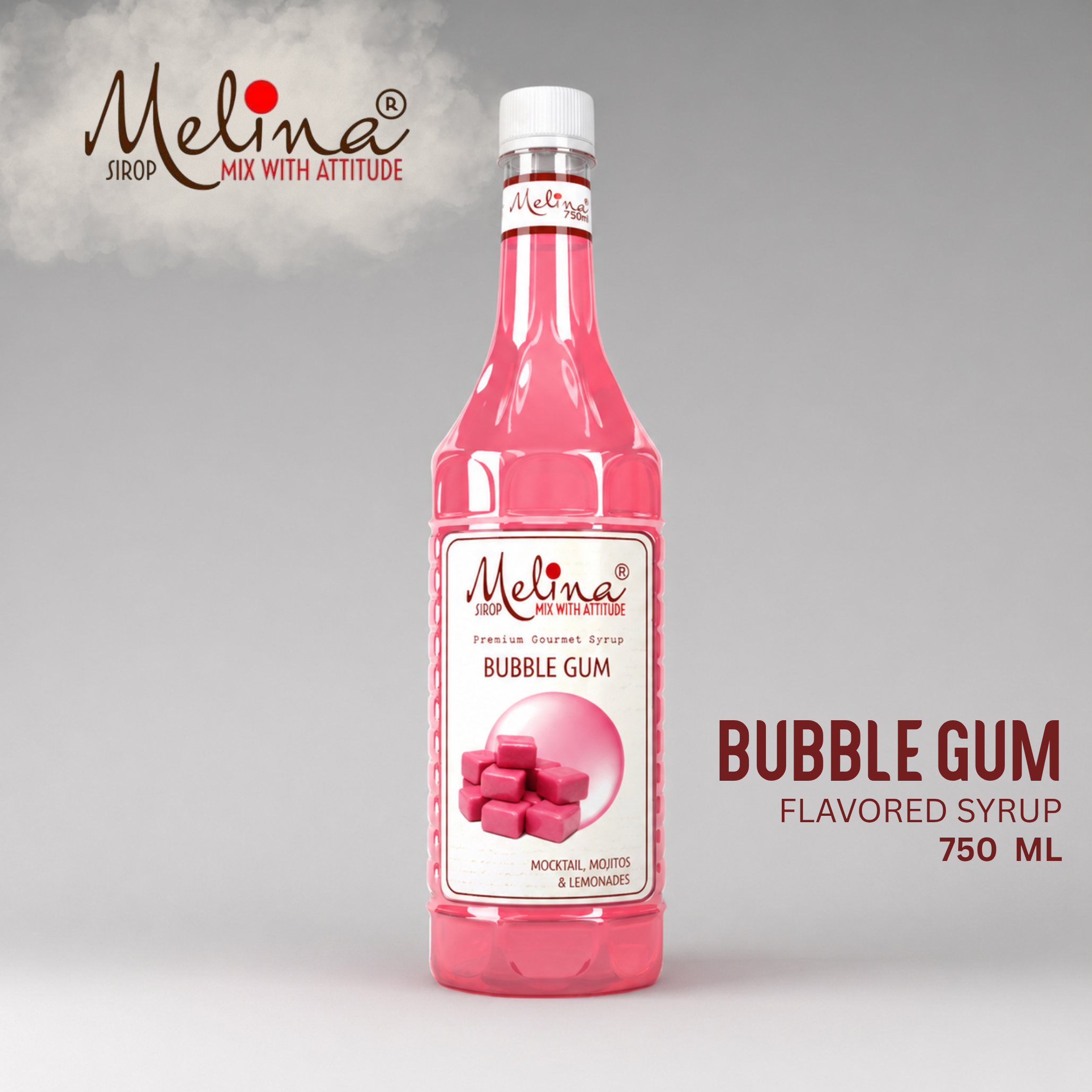 Melina - Bubble Gum Flavored Syrup 750ml