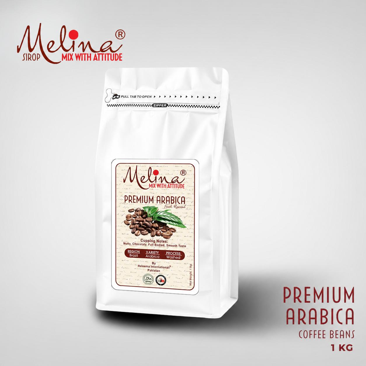 Melina® Premium Arabica Coffee Beans 100% Pure Blend – 1 KG