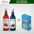 Raspberry + Blueberry Flavored Syrup with Free Ice Pop Pack