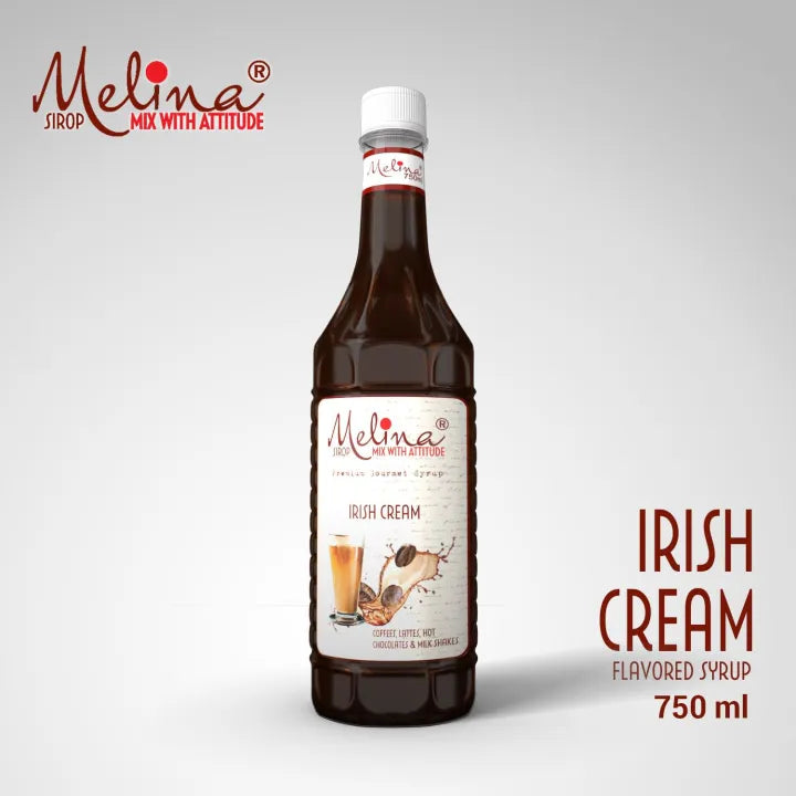 Melina® Irish Cream Coffee Syrup for Lattes, Coffees & Shakes – 750ml