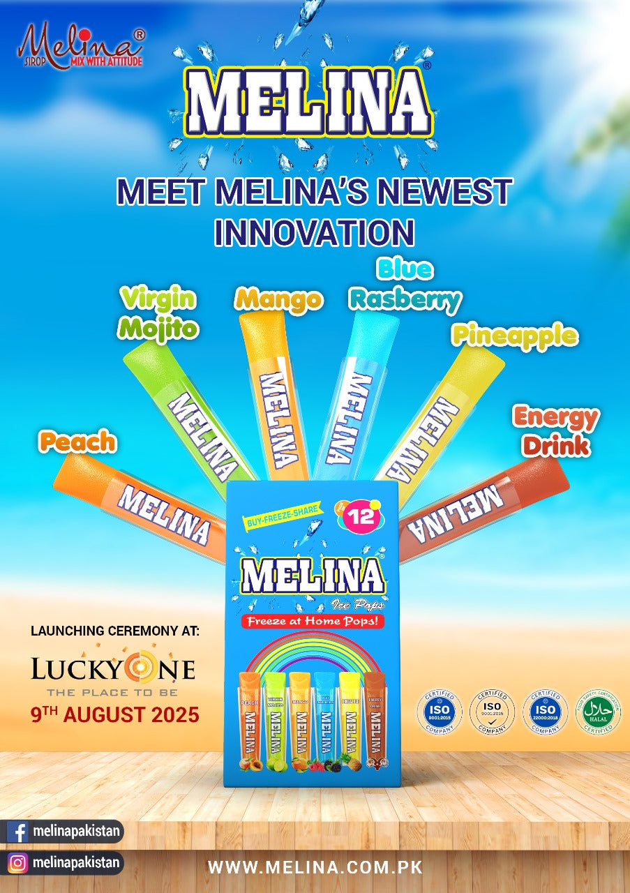 MELINA ICE POPS / FREEZING POPS  6 Assorted Flavors (Pack of 12)