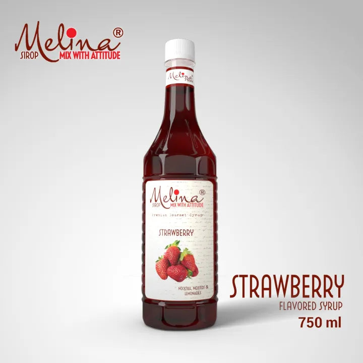 Melina® Strawberry Syrup for Mocktails, Sodas & Mojitos – 750ml