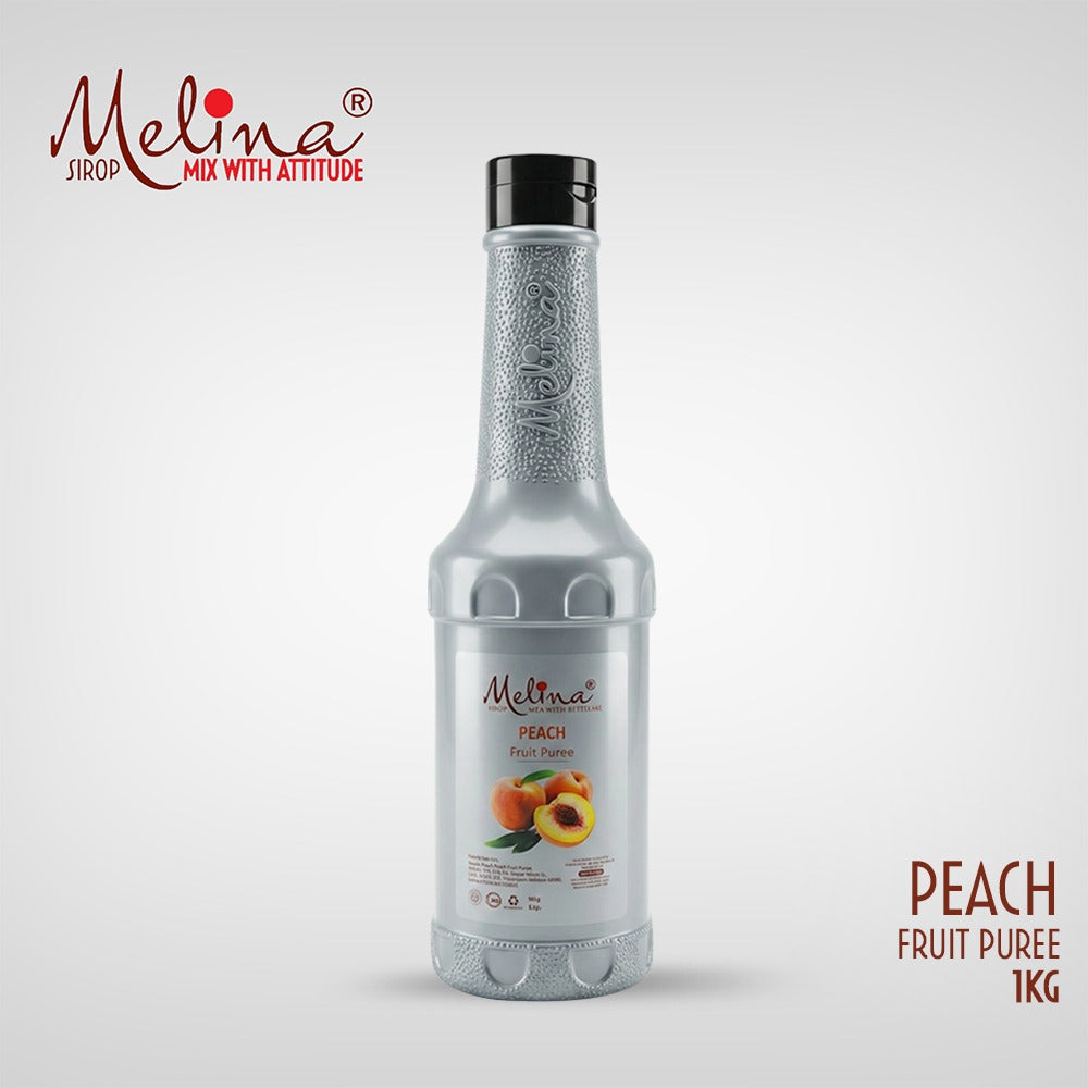 Melina® Peach Fruit Puree for Smoothies, Sodas & Milkshakes – 1 KG