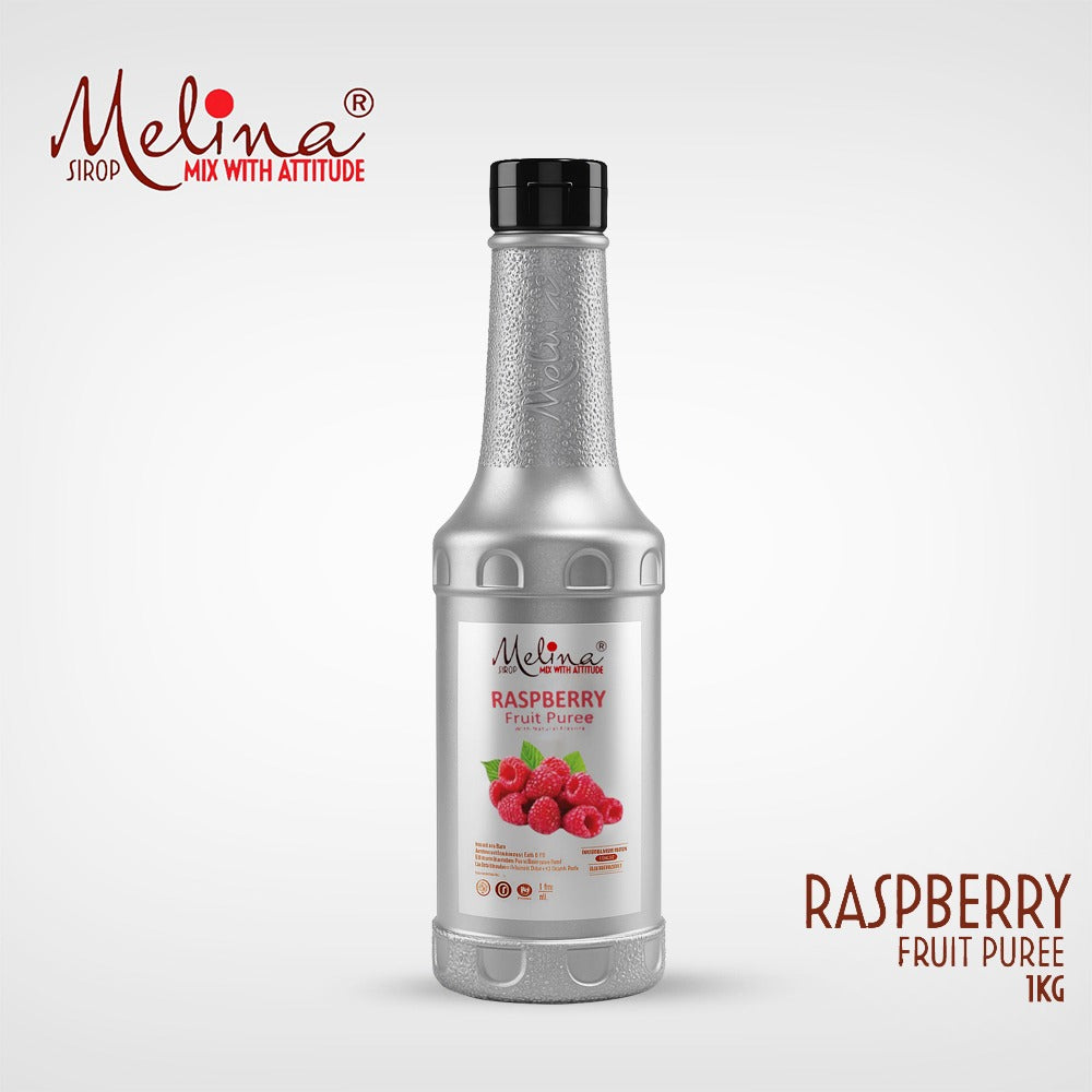 Melina® Raspberry Fruit Puree for Smoothies, Lemonades & Mocktails – 1 KG